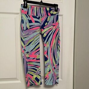🌷Lilly Pulitzer LUXLETIC Weekend Crop Leggings INDIGO SEA DREAMIN Small